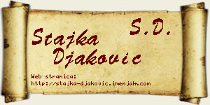 Stajka Đaković vizit kartica